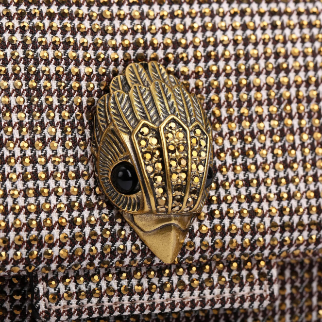 Kurt Geiger mujer tela londres pata de gallo mini kensington 2LPR74 | bolsas beige